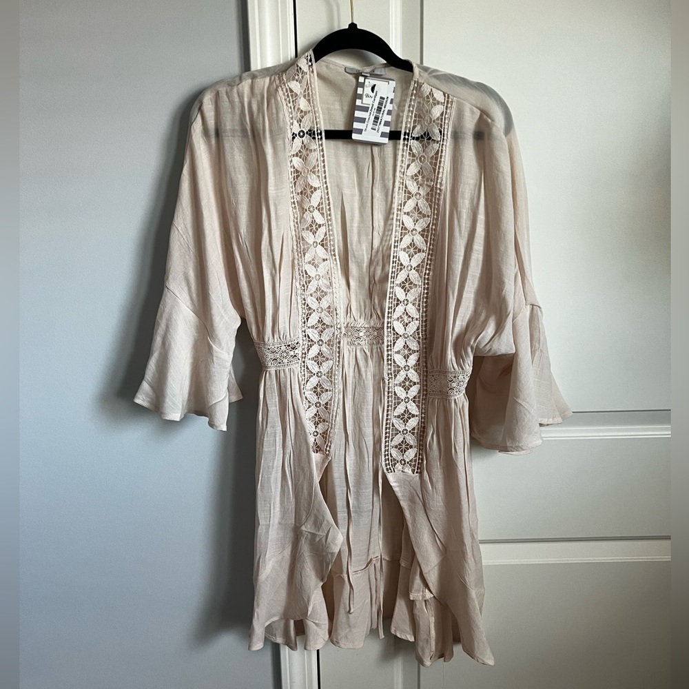 NWT Love Tree Blush Crochet Detail Cardigan in Medium